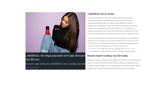 Womanly: LABAREAU is the skincare brand celebrities swear by